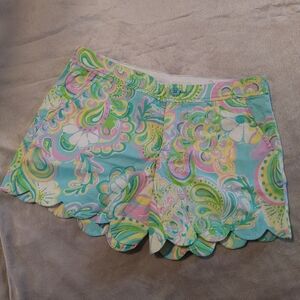 Lilly Pulitzer Buttercup Short Shorely Blue Double Trouble Size 2